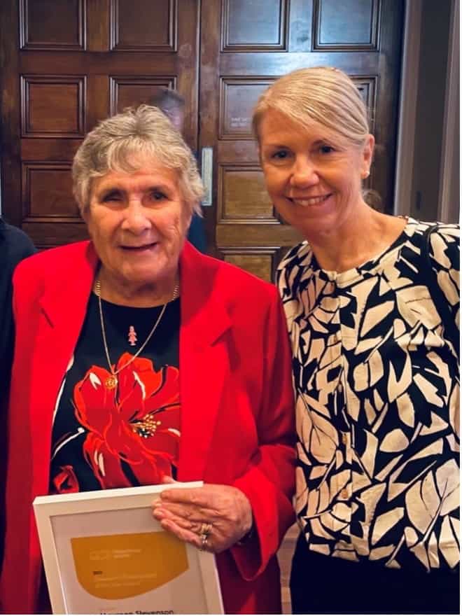 Maureen Stevenson and Libby Smith at the 2023 Queensland Philanthropy Awards