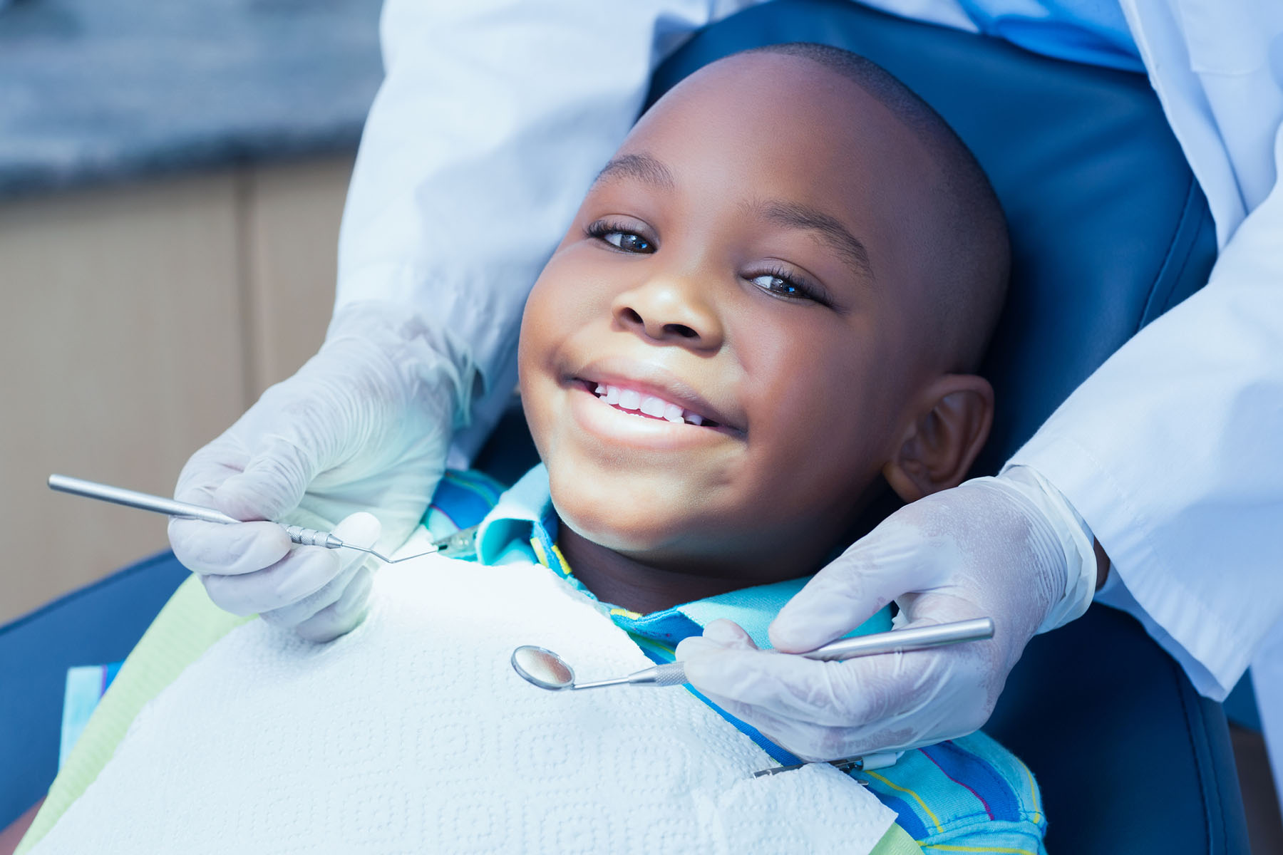 Boy at dentist